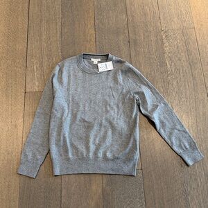 J. Crew Crewcuts grey crew neck cashmere/cotton blend sweater in medium (8-9).